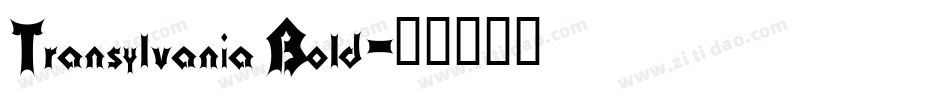 Transylvania Bold字体转换